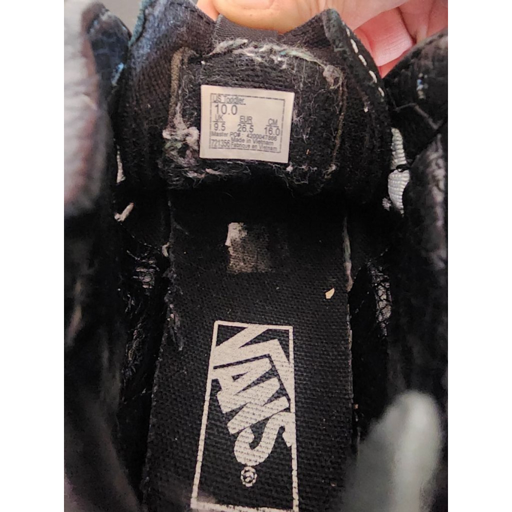 Boys Vans Sneakers Size 10 Black - Picture 6 of 7